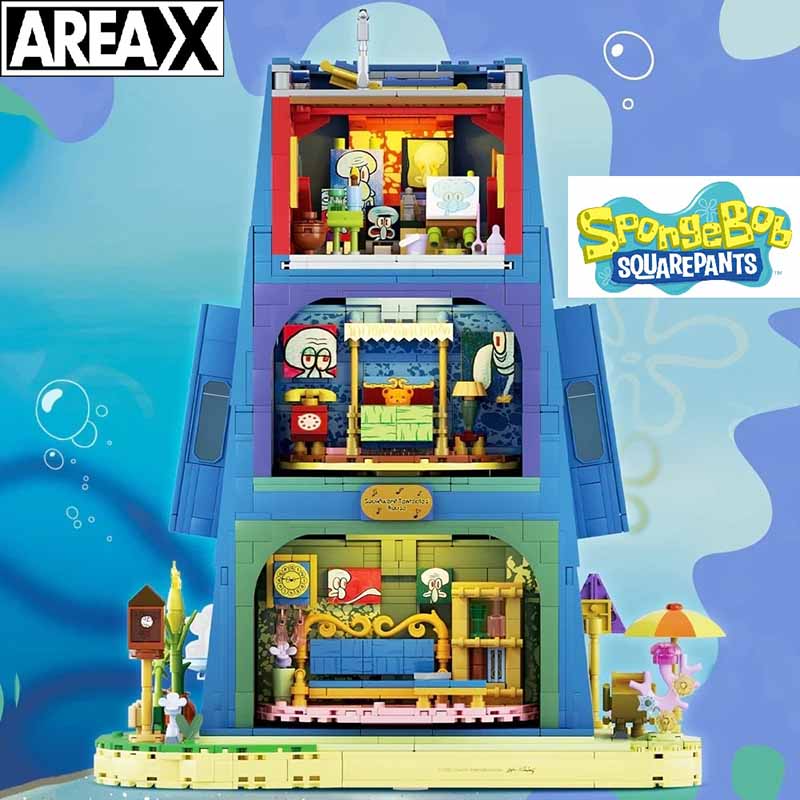 لگو خانه اختاپوس باب اسفنجی 1655 قطعه مدل Area-X Squidward Tentacles's House AB0078